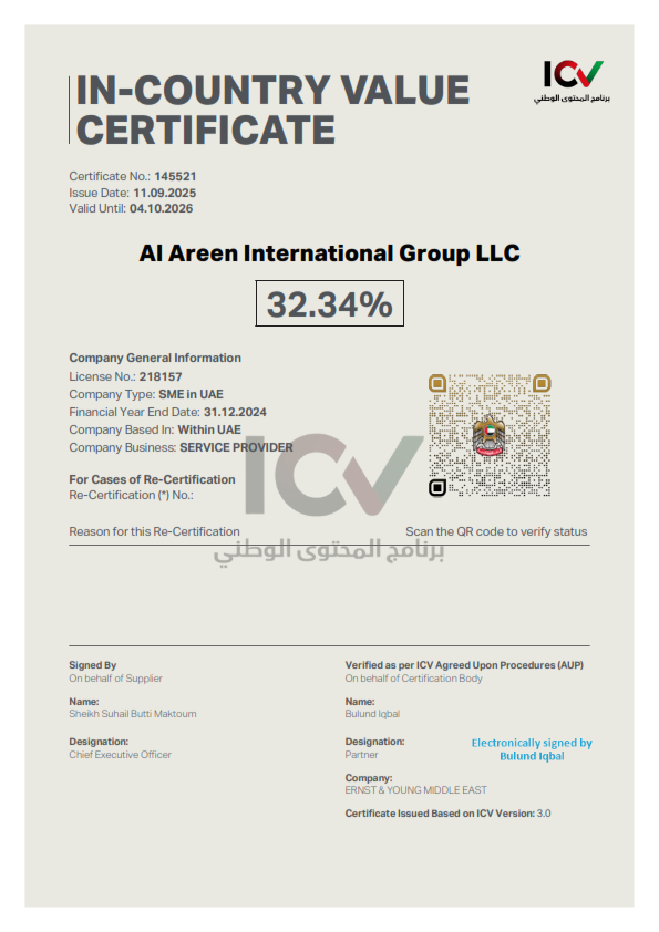 EIAC ISO 14001:2015 Certificate